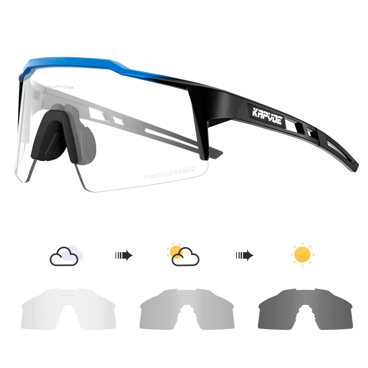 Red Photochromic Cycling Sunglasses for Men Blue Photochromic Cycling Glasses Mountain New Bicycle Goggles Eyewear Sports