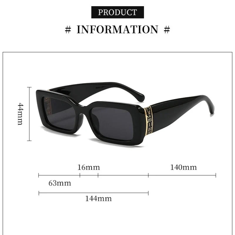 Fashion Small Rectangle Sunglasses for Women Retro Vintage UV400 Men Trending Sun Glasses UV400 Protection Gafas De Sol Mujer
