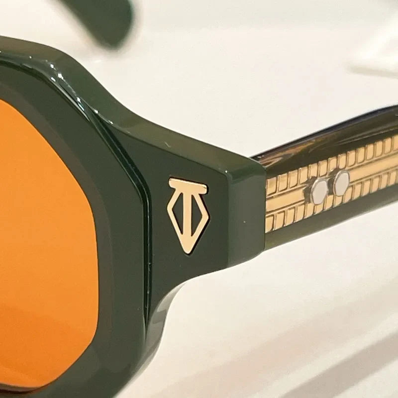 Irregulare Square Sunglasses Thick Acetate Polygon High Quality Handmade Vintage Fashion Brand Design UV400 with Case
