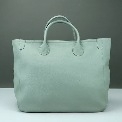 Roomy Women Bag Genuine Leather Handbag Luxury Cowhide Casual Tote Thick Real Natural Leather Bucket Shopper Daily Bag Big Purse