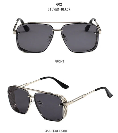 New Punk Square Sunglasses For Men Vintage Fashion Glasses Retro Steampunk Sunglasses Women Trendy Gafas De Sol Hombre Zonnebril