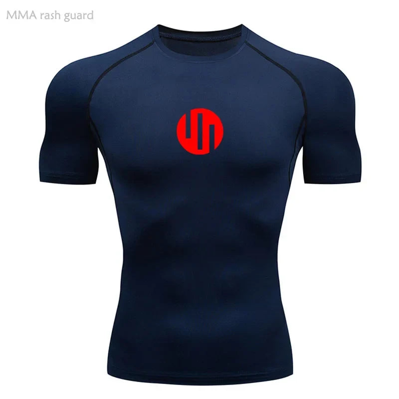 Running Men's Compression Long sleeve T-Shirt Gym Sports underwear Quick-drying Sweat-Wicking Sunscreen Second Skin Workout Men