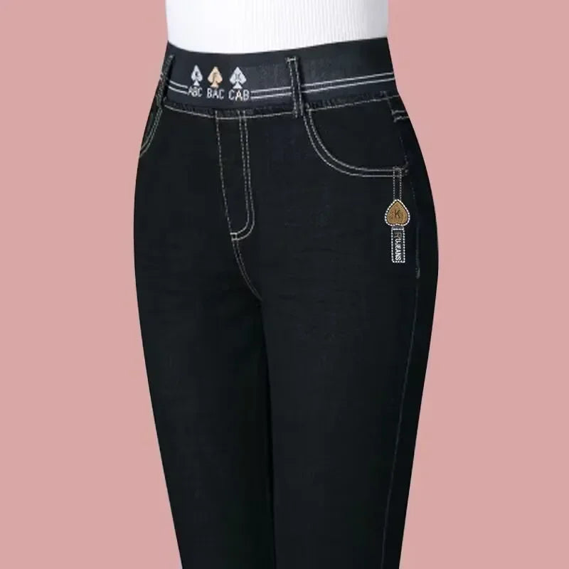Jeans Oversize 26-38 Slim Denim Pants Women's High Waist Skinny Jean Vintage Wash Pencil Stretch Vaqueros Leggings Pantalones