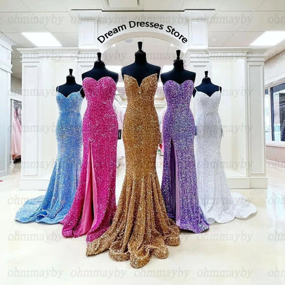 Customized Unique Black Prom Gowns Contrast Color Evening Dresses Lace Long Sleeves Wedding Party Gowns Tea Length Side Slit