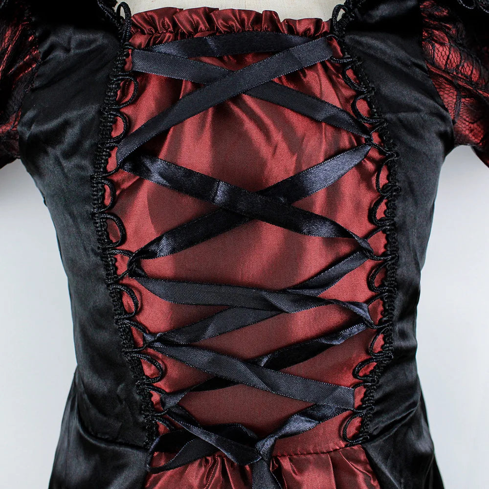 European and American Vintage Ball Gown Princess The Middle Age Upper Class Frock Girls Halloween Vampire Cosplay Costume Dress