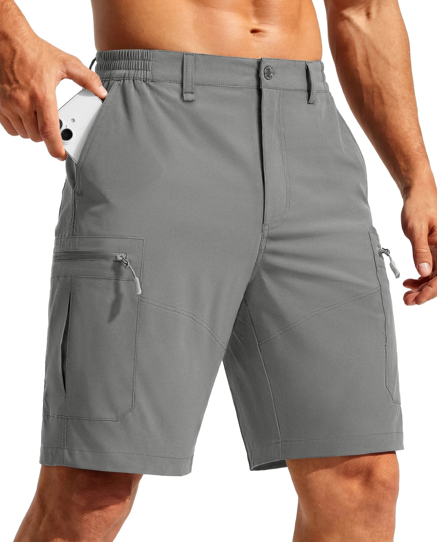 Men's Hiking Cargo Shorts 9" Quick Dry Lightweight Water Resistant Nylon Shorts Summer Casual Golf Work with 5 Pockets