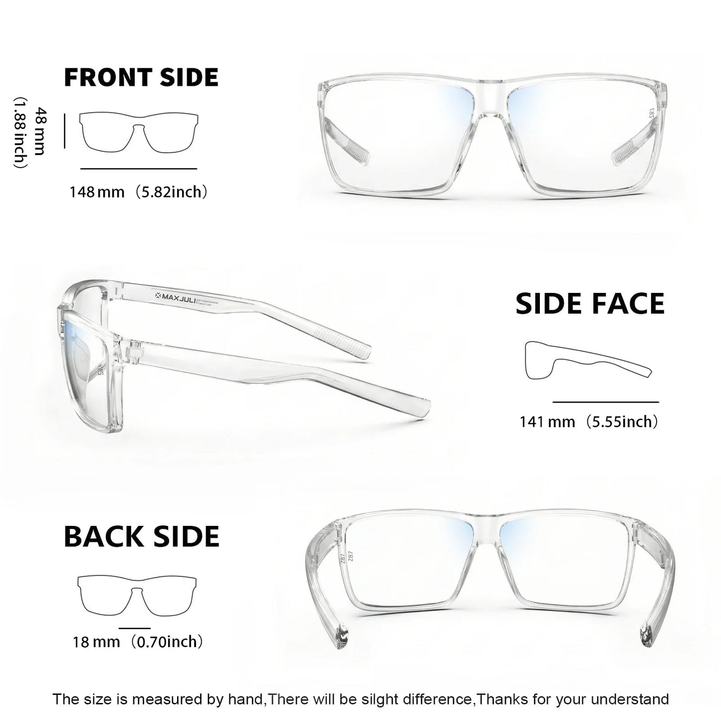 XL Z87 Safety Sport Sunglasses Men Big Wide Heads Large TR90 Ultralight UV400 Oversized Shades Outdoor 8108