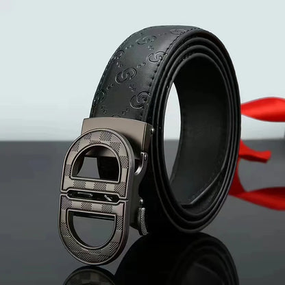 New genuine leather fashionable printed men's belt trend business versatile jeans belt for men