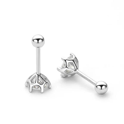 White Gold Plated 2ct Moissanite Studs Earrings for Women Wedding Sparkling 100% S925 Sterling Silver Luxury Jewelry GRA