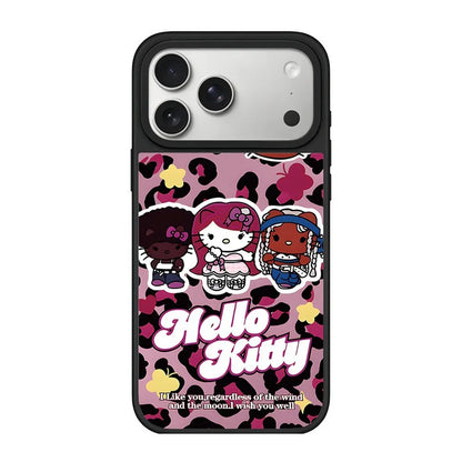Cartoon Cute Leopard Print Kitty Pattern Mirror Case For IPhone 17 Pro Max 16 15 14 13 For MagSafe Charge Protector Cover