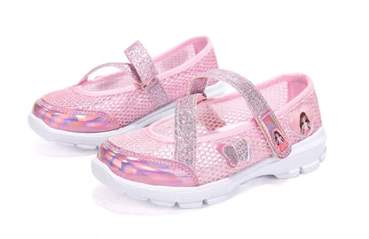 Summer Brand Non-slip Beach Shoes Children Sandals Girls Casual Shoes Kids Flowers Princess Flat Shoes Size 26-36