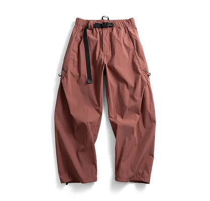 Mens Outdoor Water Resistant Quick Dry Cargo Jogger Pants Loose Fit Lightweight Breathable Streetwear Trendy Summer Casual Baggy