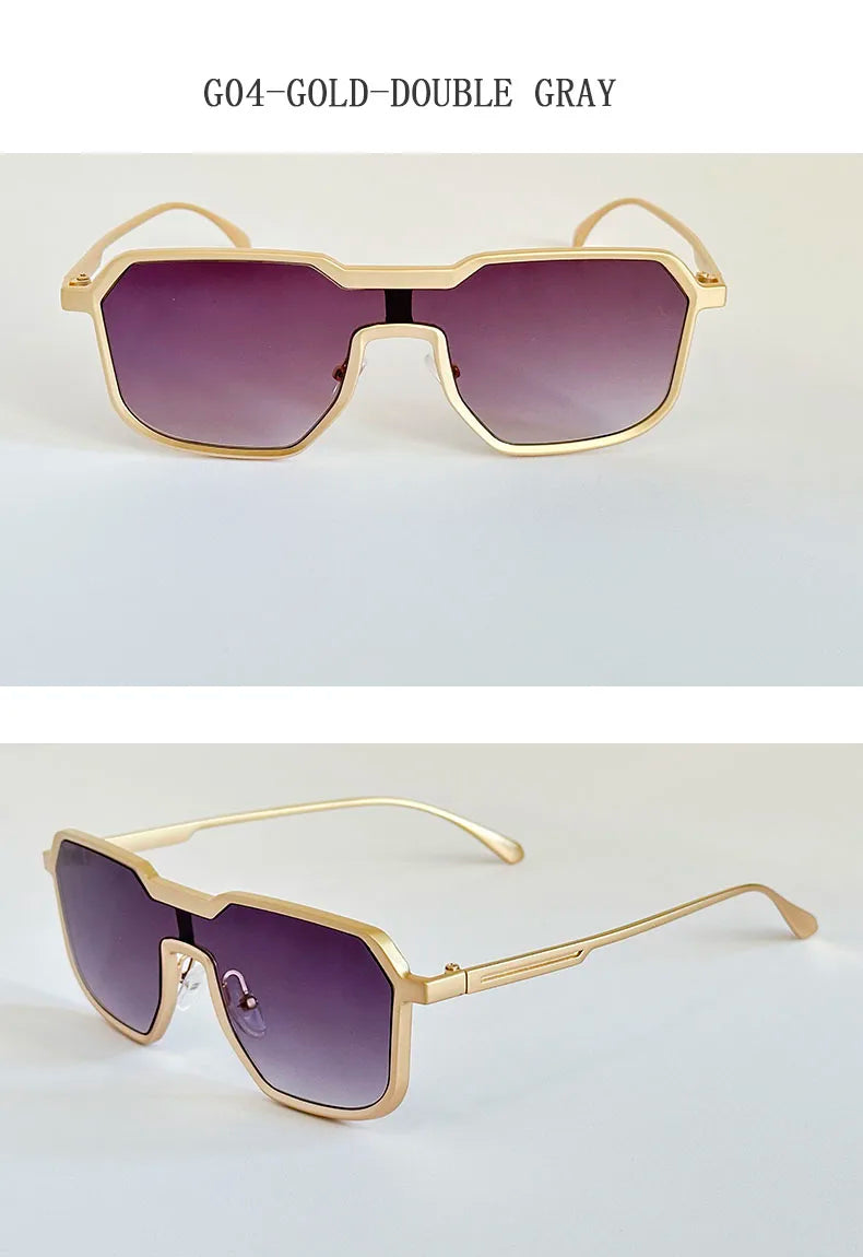 2025 Punk Sunglass Men Vintage Metal Square Steampunk Sunglasses Women Retro Luxury Fashion Glasses Gafas De Sol Hombre Okulary