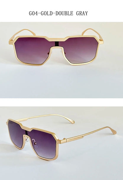 2025 Punk Sunglass Men Vintage Metal Square Steampunk Sunglasses Women Retro Luxury Fashion Glasses Gafas De Sol Hombre Okulary