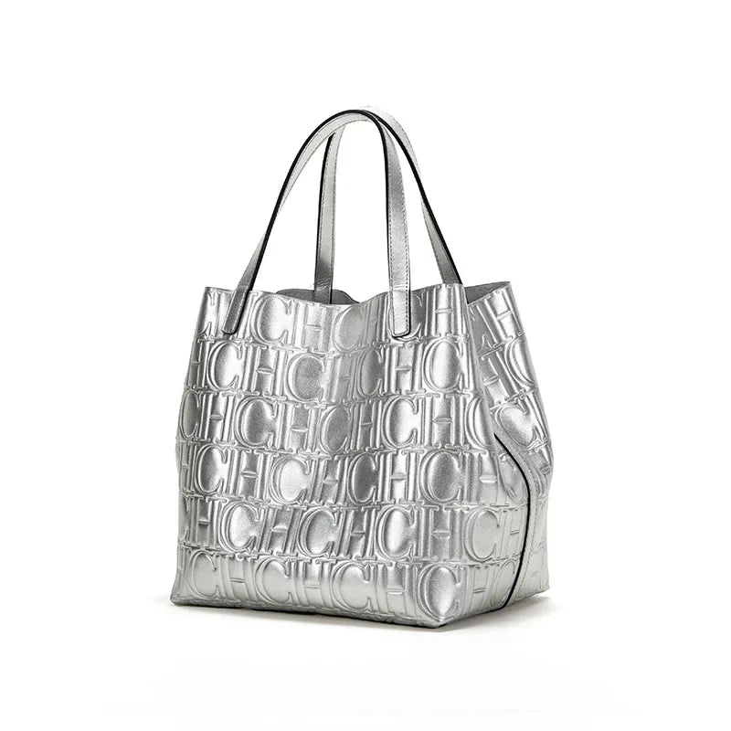 Genuine Leather Classic Style Women's Handbag Minimalist and Versatile Exquisite Craftsmanship Solid Color Elegance