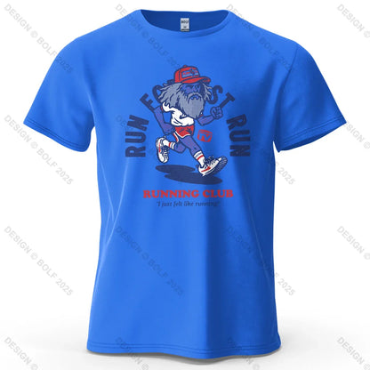 Running Club Printed Men's T-Shirt 100% Cotton Oversized Fitness Motivation Graphic Tees for Women Tops Tees Streetwear