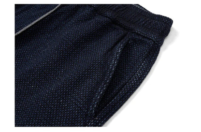 High Standard Series 2025 Summer New 13oz Indigo Sashiko Cloth Fabric Denim Shorts Loose 100% Cotton Vintage Shorts