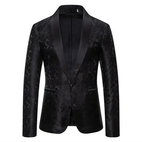 2026 New Men's Red Cashew Flower Blazer, Wedding Party Dress Jacket, White Blue Black Brands Blazers Coat, S M L XL XXL