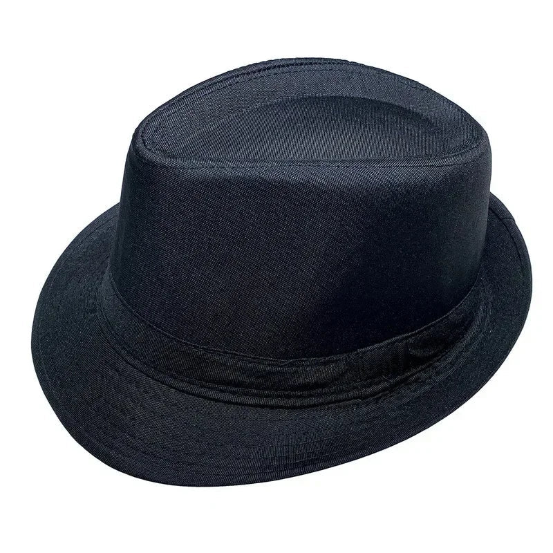 Summer Solid Bright Color Sun Hat British Jazz Hat Top Hat Men's Top Hat Winter Middle-aged and Elderly Jazz Warm Hat Fedora Hat