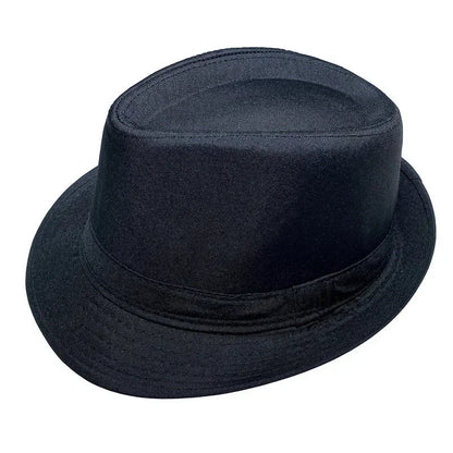 Summer Solid Bright Color Sun Hat British Jazz Hat Top Hat Men's Top Hat Winter Middle-aged and Elderly Jazz Warm Hat Fedora Hat
