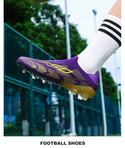 New Men Football Boots Non-Slip Boys Cleats Hot-selling Soccer Shoes Grass Outdoor Match Sneakers High-quality High-top Light