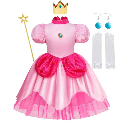 Kids Girl Princess Dress Cosplay Princess Costume Children's Birthday Carnival Dress Girls Party Dress Performance Costume