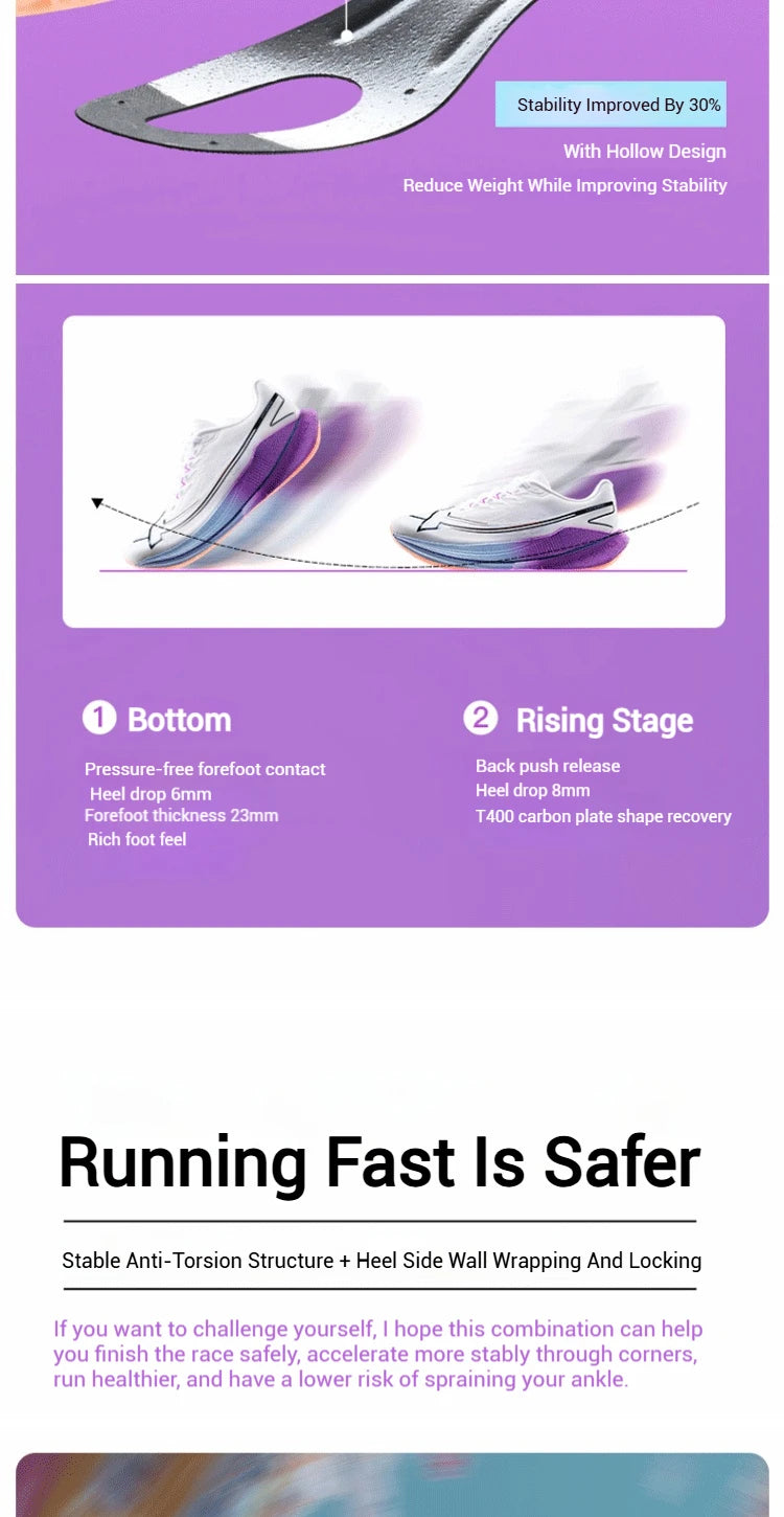Shyft 1.0 Professional Running Shoes For Men 2025 Summer Marathon Shock Absorbing Carbon Plate Racing Shoes 875319110083