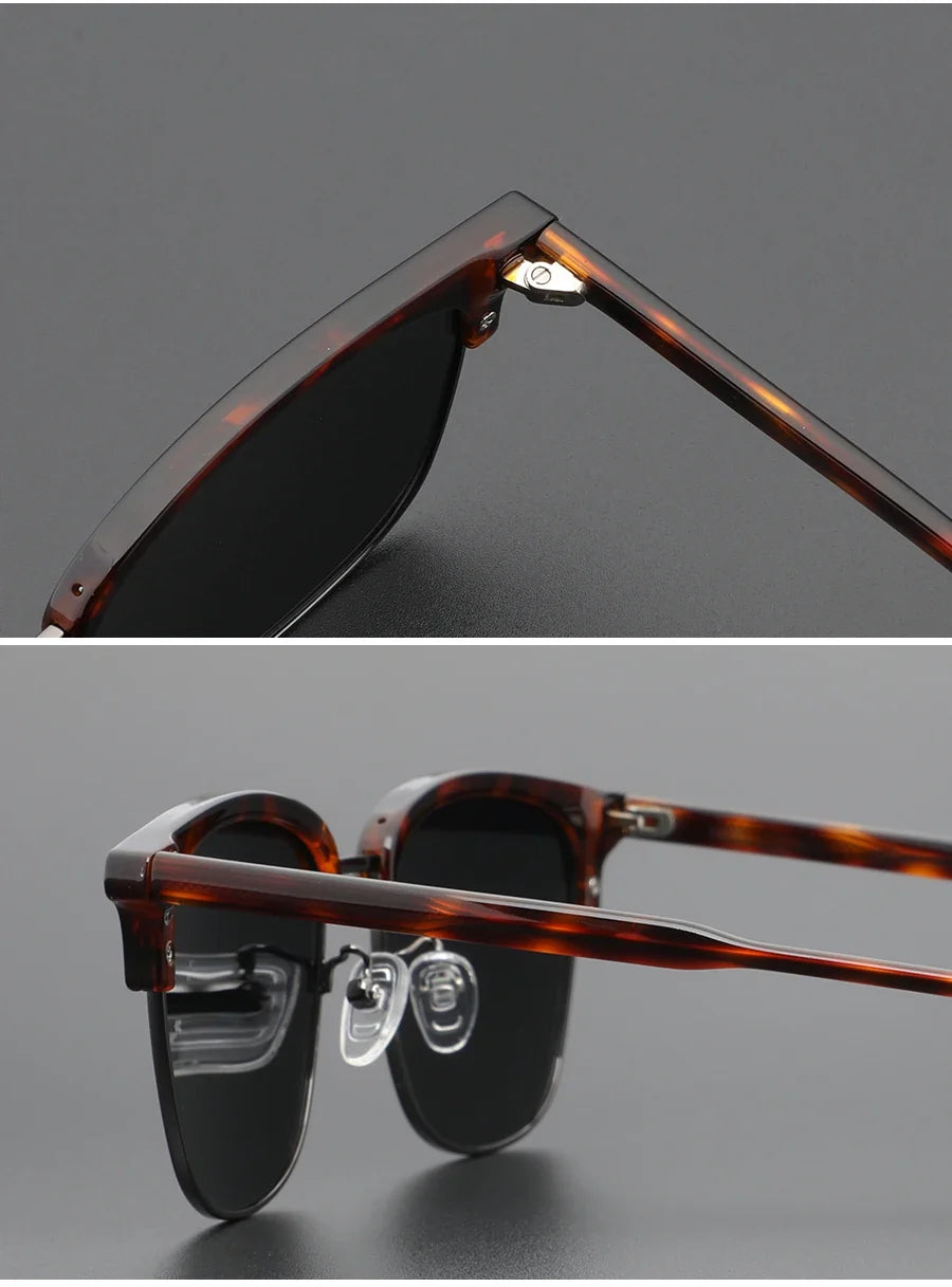 Europe and The United States Retro Sunglasses Classic Large Frame Men's Sunglasses Polarized UV Protection Travel Shading Mirror