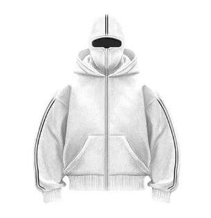 Ninja jacket 2025 new model hot sale upper and lower double-head zipper POG GHB print niche design new model
