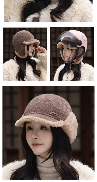 Russian Hat New Thick Warm Winter Htas for Men Women Fleece Lined Riding Hat Male Female Snow Ski Earflap Cap Bomber Hat