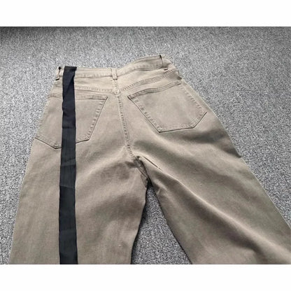 Brand New Rick Sand Zipper Pocket Fit elasticity slim fit PANT Jeans Cotton Denim Pants Comfort Casual Jeans Size S M L XL #A4