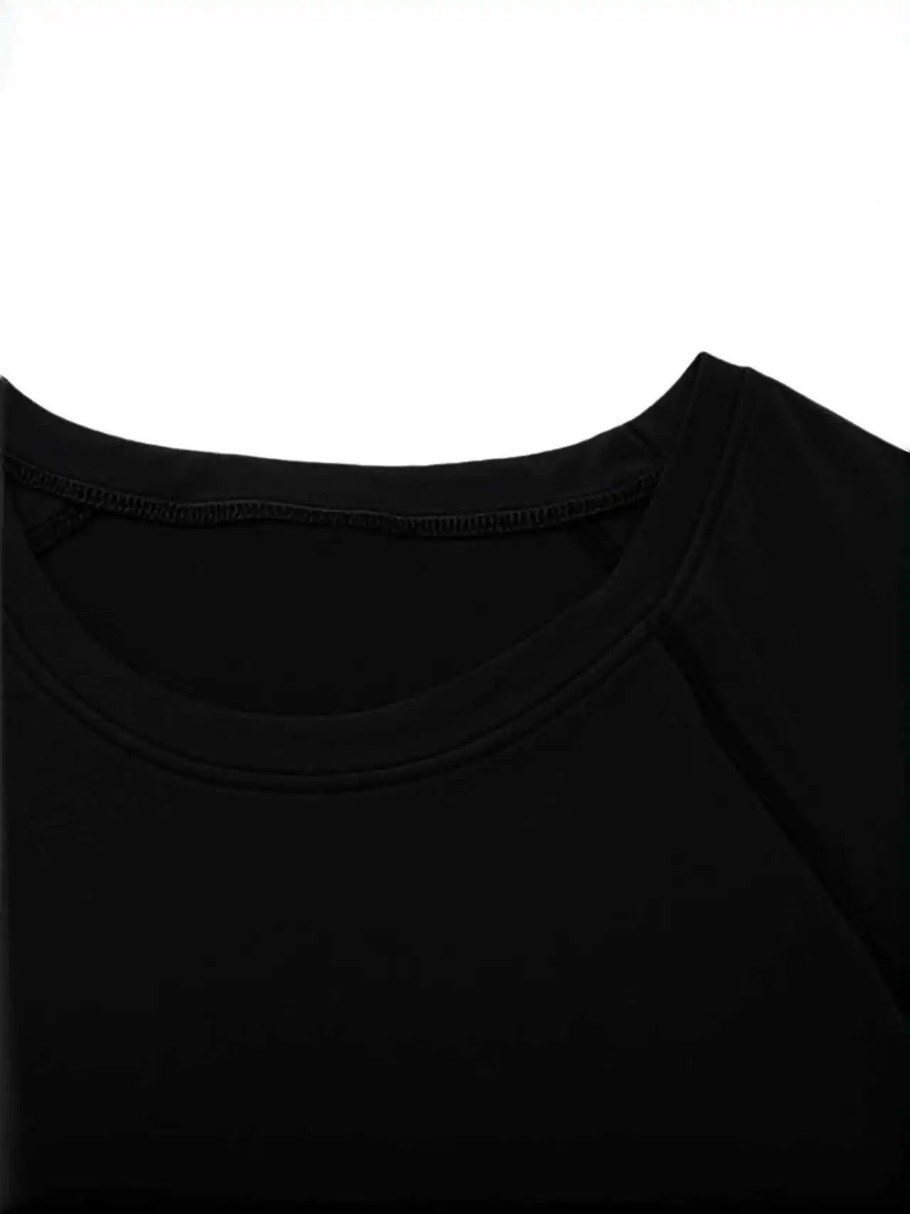Men's fitness compression shirt with round neck, long sleeved muscle fit, suitable for bodybuilding and physical training