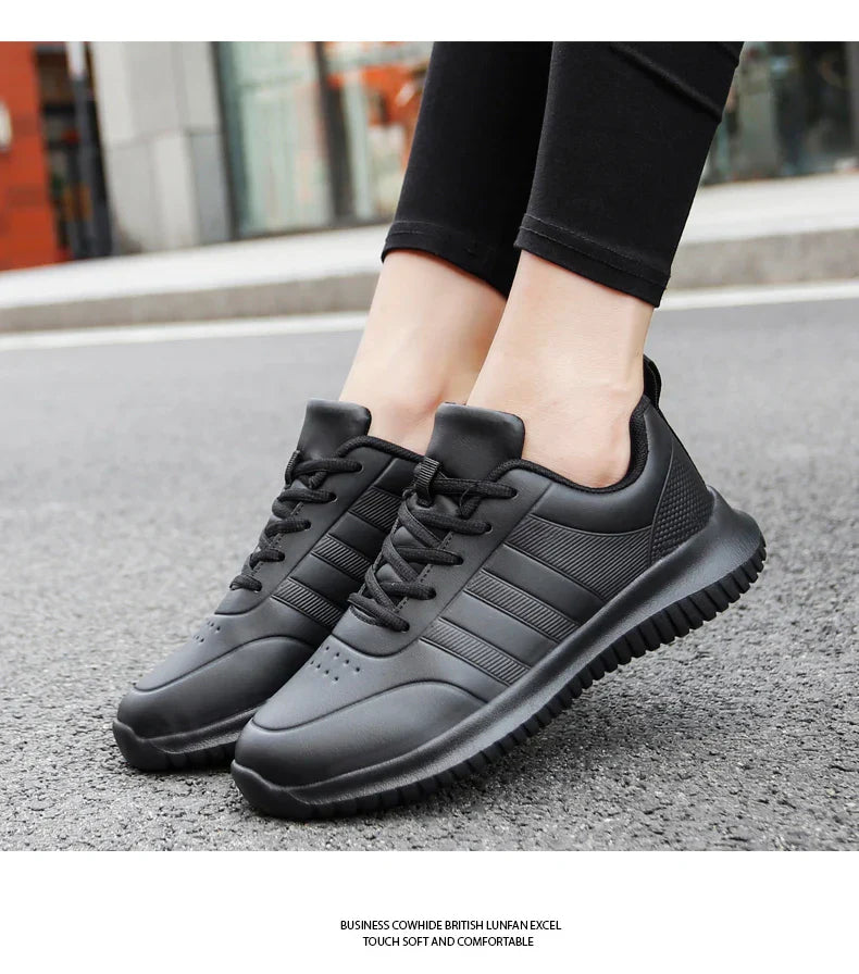 Chef shoes four season soft-sole anti-slip oil-proof waterproof portable kitchen work shoes fashion plus size casual men's shoes