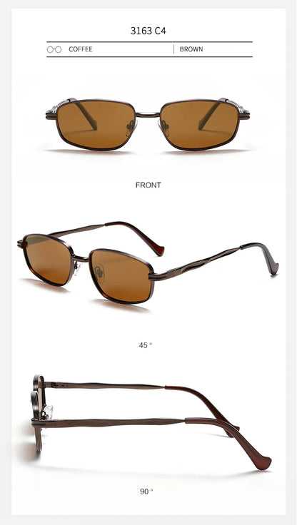 2026 Fashion Small Square Sunglasse Man Personality Brand Steampunk Metal Frame Sunglasses Women Retro Glasses UV400 Eyeglasses