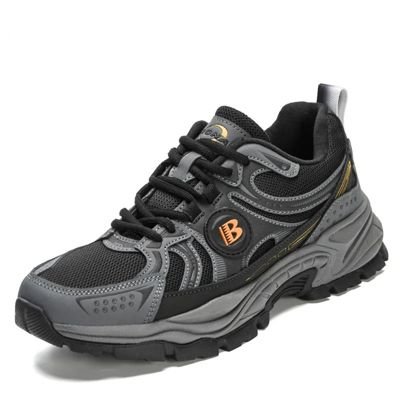 New Designers Action Leather Mesh Jogging Shoes Men Breathable Running Shoes Walking Sports Sneakers Athletic Trainers