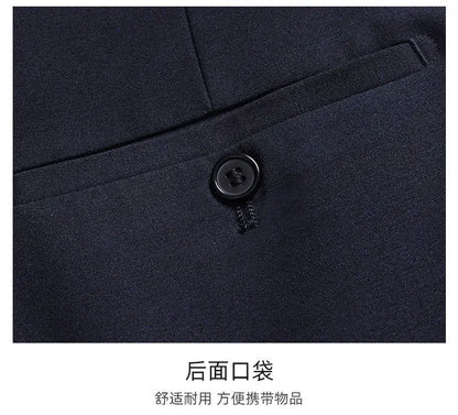 The 2025 New Men's Fashionable, Stylish and High-End Wool Suit Is Crisp and Well-Shaped, with a Perfect Business and Casual Two-