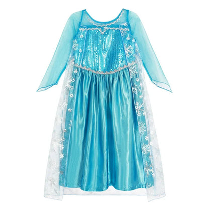 Girls Princess Dress Kids Disney Elsa Anna Snow White Aurora Sofia Rapunzel Cinderella Halloween Costume Children Birthday Party