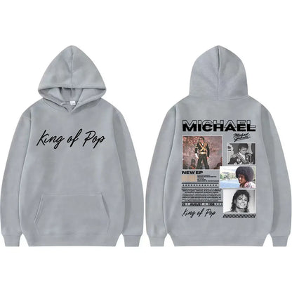 King of Pop Michael Jackson Bad Era Hoodies Men's Clothes Fashion Hip Hop Punk Sweatshirt Long Sleeve Oversized Hoodie Pullovers