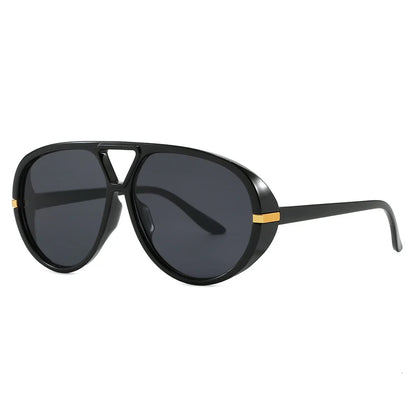 Cycling Trendy Women Square Twin Bridge Pilot Sunglasses New Luxury Designer Shades Outdoor Driving Travel Female Sun Glasses