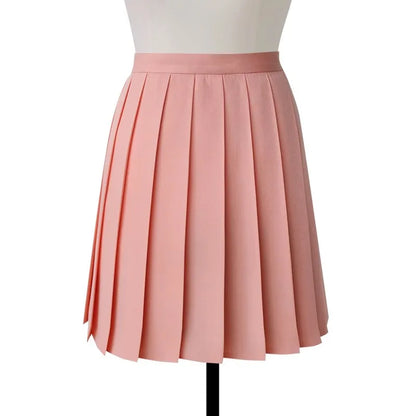 Women High Waist Pleated Midi Skirt Y2k Summer Knee-length Preppy Style Harajuku  Hot Street School Cosplay Casual Female Faldas