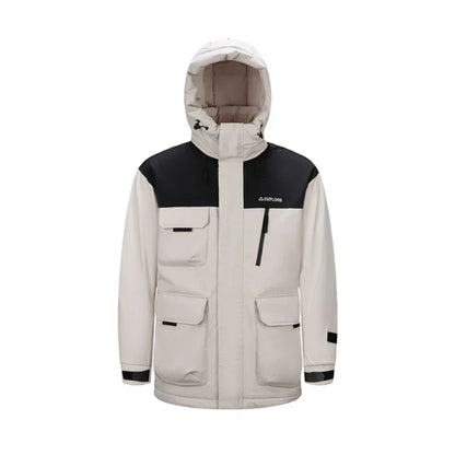 Down Jacket Men 2024 Winter New Rainproof, Windproof, Oil-Proof Stain-Resistant Goose Down Coat Down Jacket