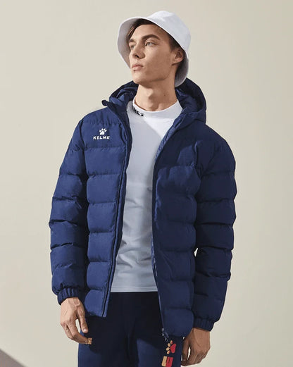 Winter Men's Cotton Jacket Hooded Short Warm Coat Training Sports Team Uniform Women Padded Outwear 8261MF1013