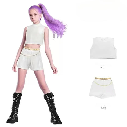 Girls Halloween Costume RUMI Cosplay Kpop Warrior Costume Christmas Clothes Idol Group Star Singing and Dancing Artist Suit