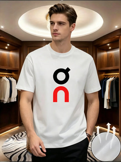 Men's Casual Printed Cotton T-Shirt Premium High Quality Soft Breathable Solid Color Tee Shirt Stylish Unique Logo Graphic