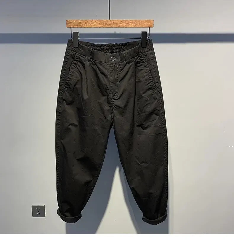 Quick-drying Thin Versatile Solid Color Loose Fashion Harren Long Summer Men's Comfortable Small Feet Casual Pants