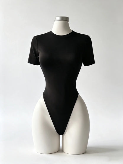 Women's Basic Solid Color High-Quality Backless Bodysuit