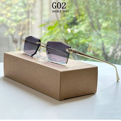 2026 Rimless Sunglasses Women Vintage Luxury Fashion Glasses Shades Dropshipping Luxe Lentes De Sol Mujer Lunette Soleil Femme