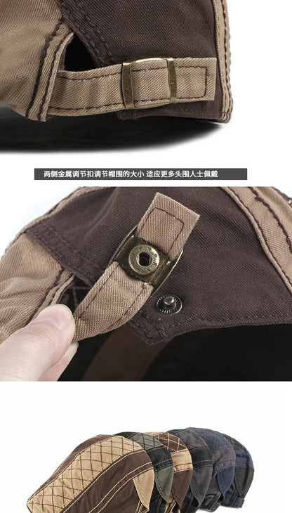 Men Women Beret Spring Autumn Cotton Flat Cap Ivy Gatsby Newsboy Hat Fashion Adjustable Vintage Cabbie Hats