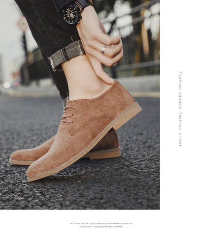 Luxury Men Derby Shoes High Quality Suede Leather Shoes for Men Business Casual Shoes Lace-Up Men Party Wedding Shoes Large Size