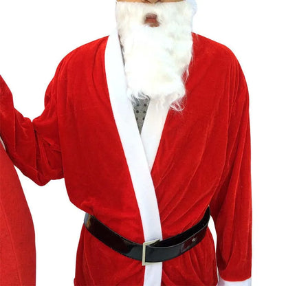 7PC Santa Claus Costume Sets Christmas Party Prom Adult Role Playing New Year Christmas Clothing Adult Character Cosplay Costume